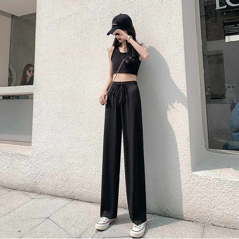 Skateboard Complete Deck - Women's Ice Silk Wide Leg Pants