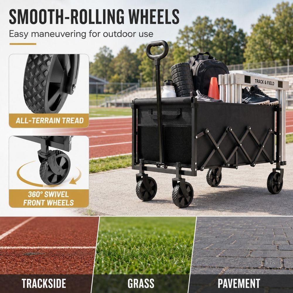 Field Equipment Transporter, 4 - Sports Equipment Wagon ulasan dan harga