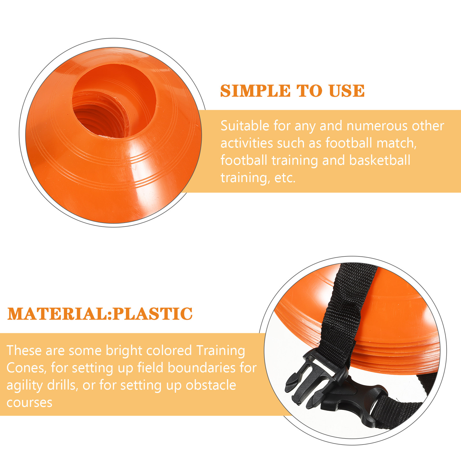 1Set Bright Color Soccer Cones - Football Training Cone ulasan dan harga