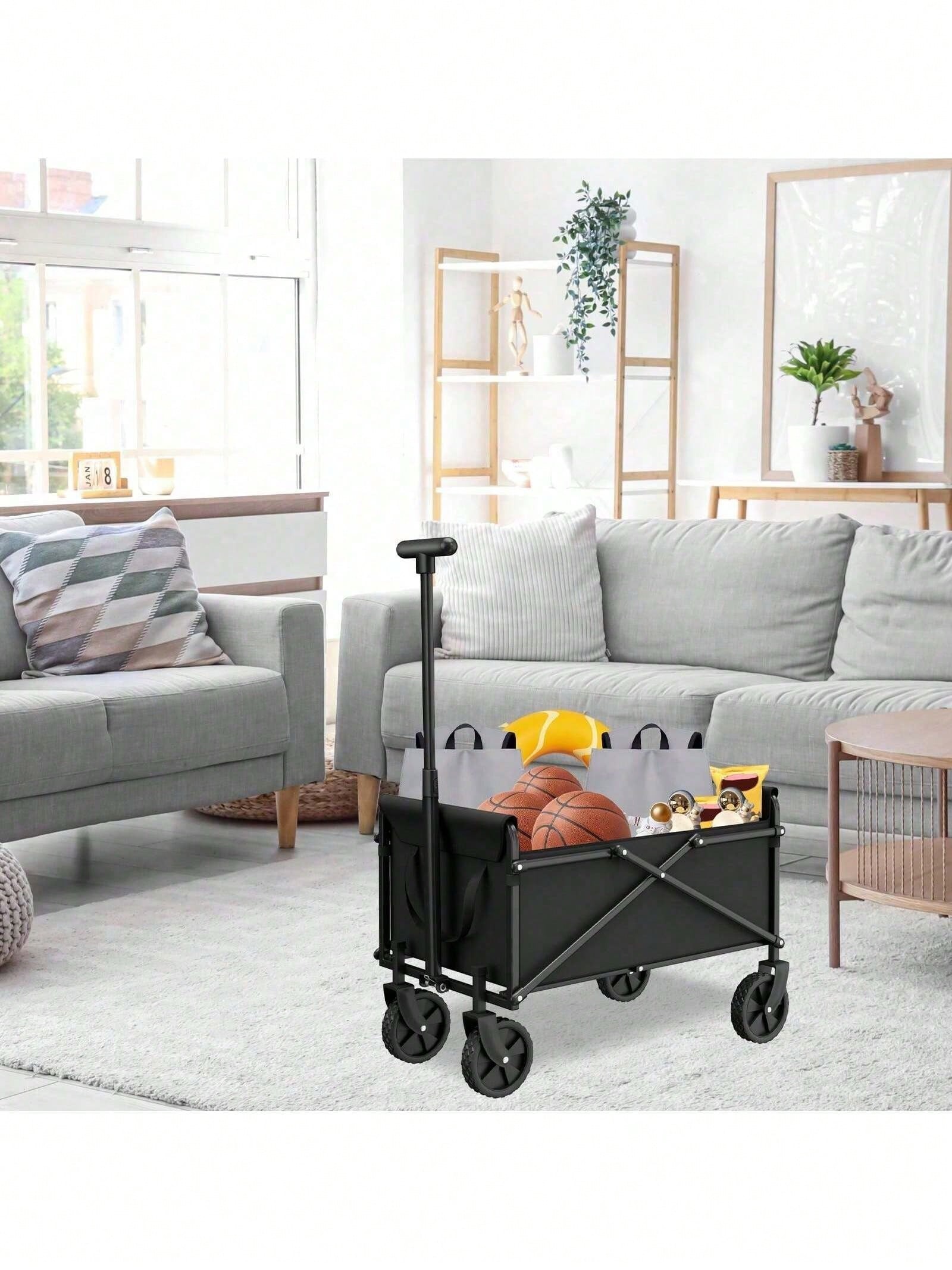 Mini Black Folding Utility Wag - Sports Equipment Trolley ulasan dan harga
