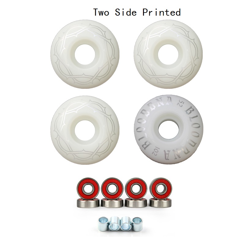 4Pcs Skateboard Wheels With be - Skateboard Complete Deck ulasan dan harga