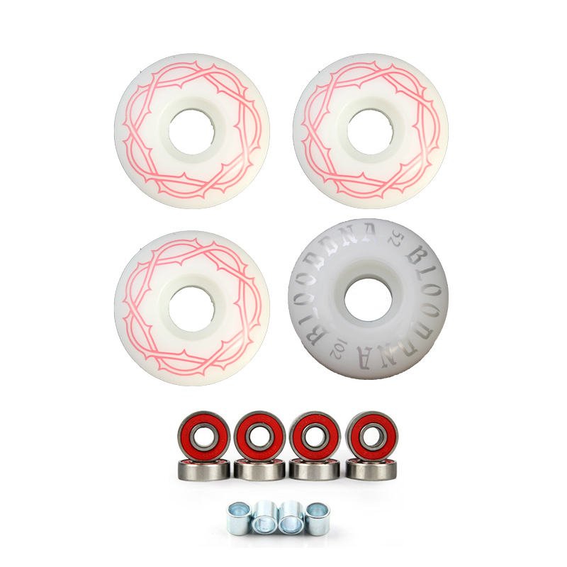 4Pcs Skateboard Wheels With be - Skateboard Complete Deck ulasan dan harga