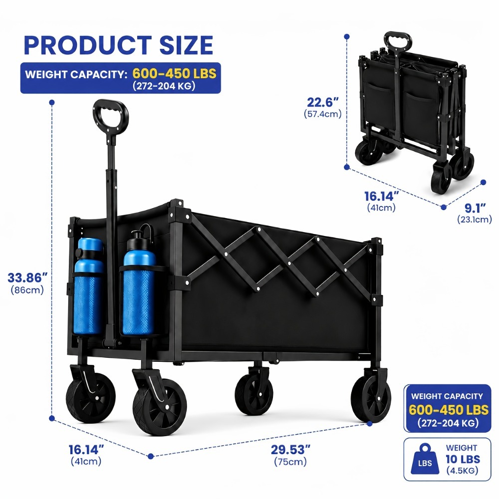 360 Degree All Terrain Foldabl - Sports Equipment Wagon ulasan dan harga