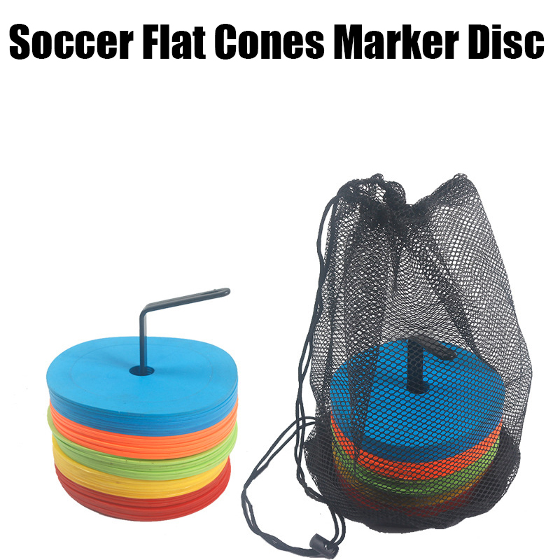 10pcs Soccer Flat Cones Marker - Football Training Cone ulasan dan harga