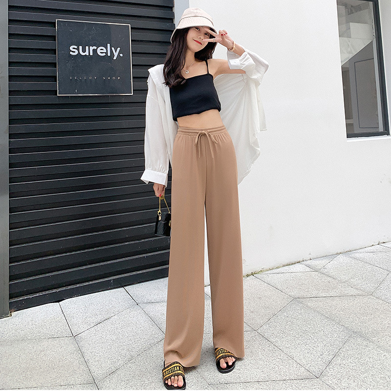 Women's Ice Silk Wide Leg Pant - Skateboard Complete Deck ulasan dan harga