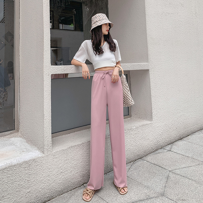 Women's Ice Silk Wide Leg Pant - Skateboard Complete Deck ulasan dan harga