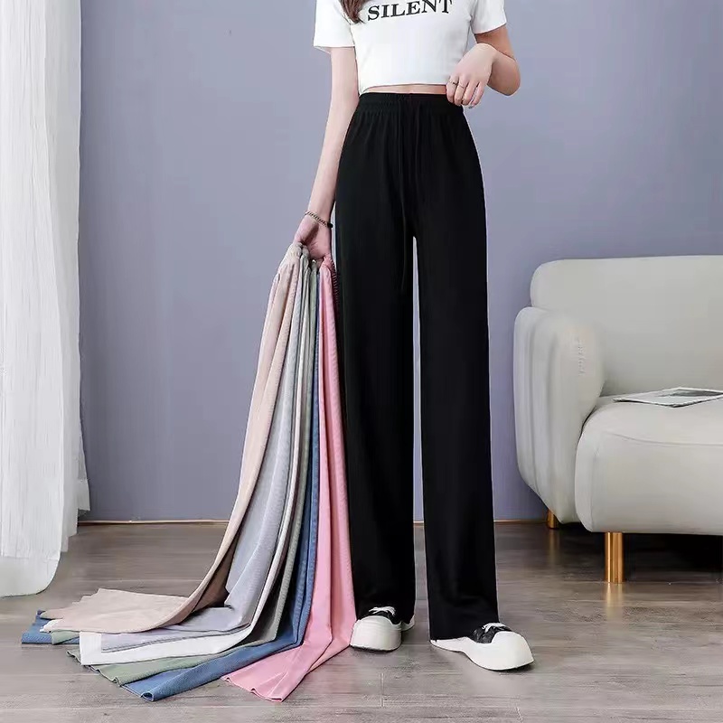 Women's Ice Silk Wide Leg Pant - Skateboard Complete Deck ulasan dan harga